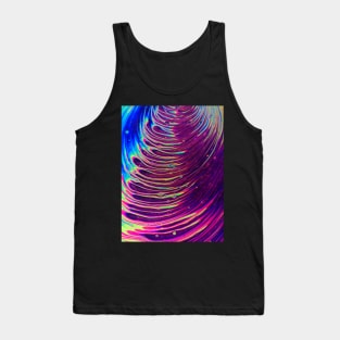 Trippy Neon Waves Tank Top